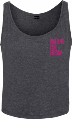 Ladies Waiting For Friday Box Tank Charcoal
