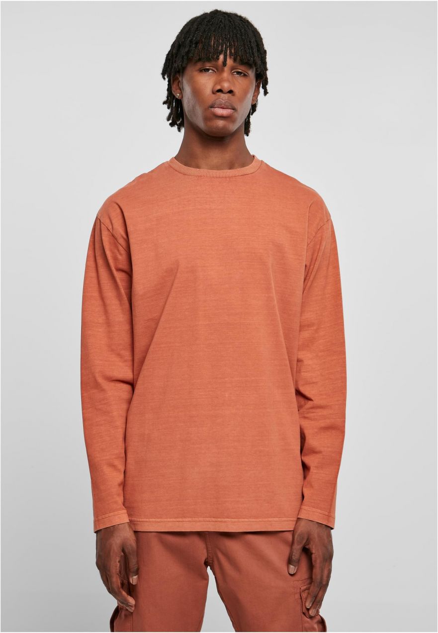 Heavy Oversized Garment Dye Dye Terracotta Long Sleeve