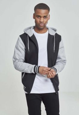 2-color Zip-Up Sweatshirt BLK/Grey