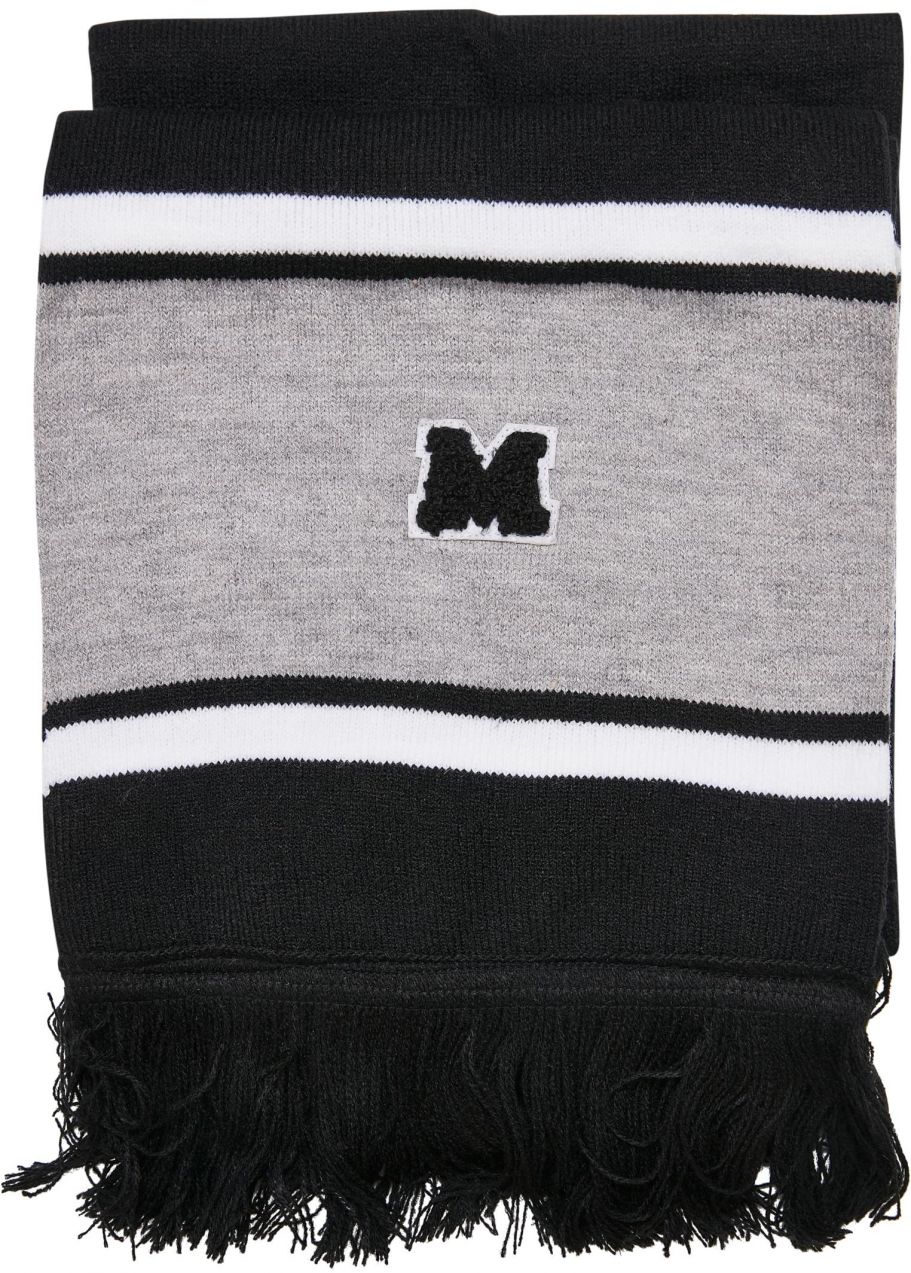 School team scarf black/heathergrey/white