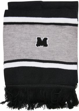 School team scarf black/heathergrey/white
