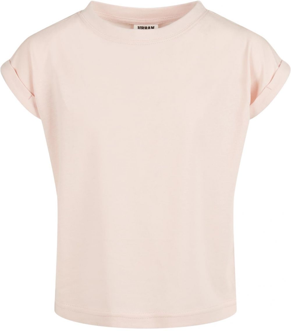 Girls' Organic Shoulder Extended T-Shirt - Pink