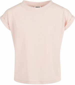 Girls' Organic Shoulder Extended T-Shirt - Pink