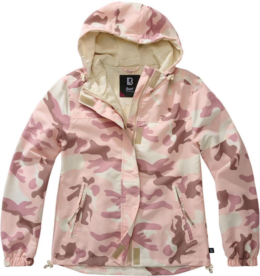 Women's summer windbreaker with front zipper closure