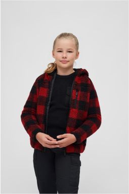Children's Teddyfleecejacket Hood Red/Black