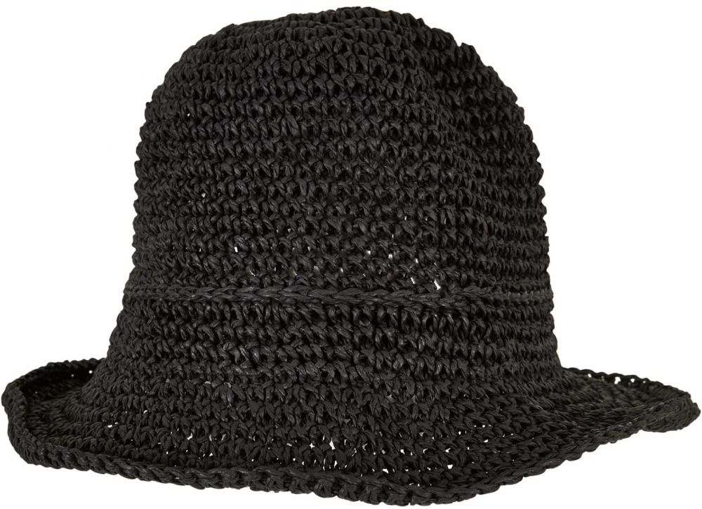 Braid Bast Bucket Hat Black