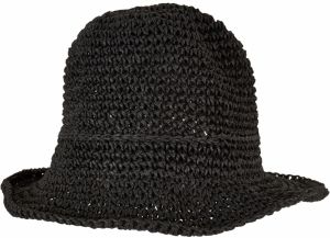 Braid Bast Bucket Hat Black