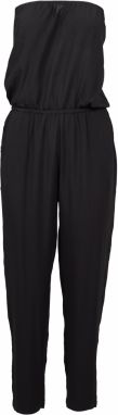 Women's viscose bandeau jumpsuit black