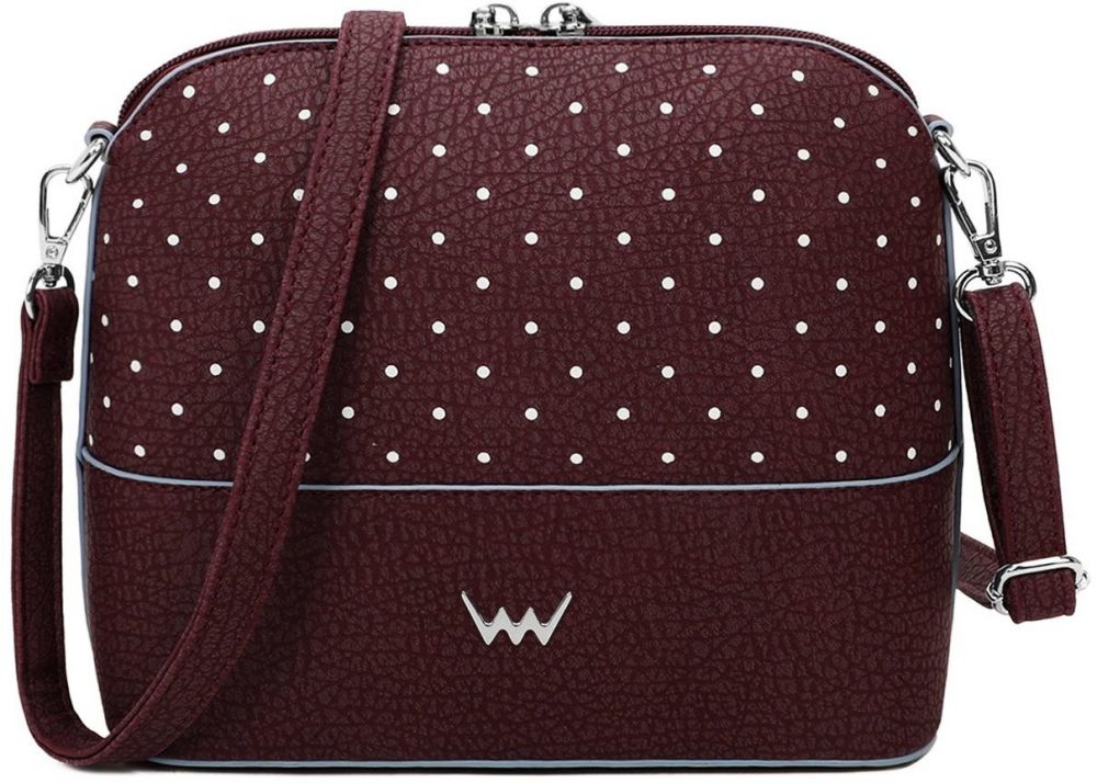 Vuch Vínová dámska crossbody kabelka Cara Dotty Wine