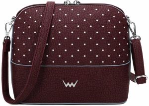 Vuch Vínová dámska crossbody kabelka Cara Dotty Wine