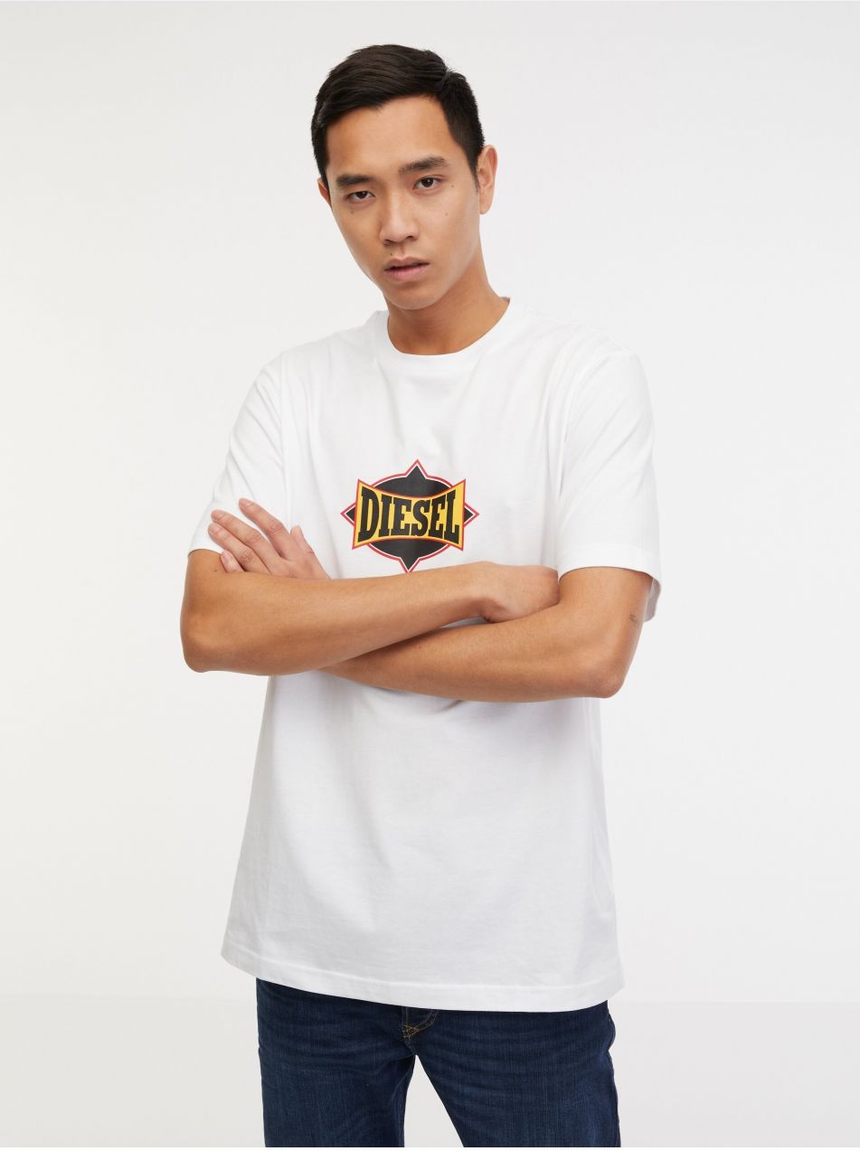 Diesel Tričko - T-JUST-C13 T-SHIRT biele