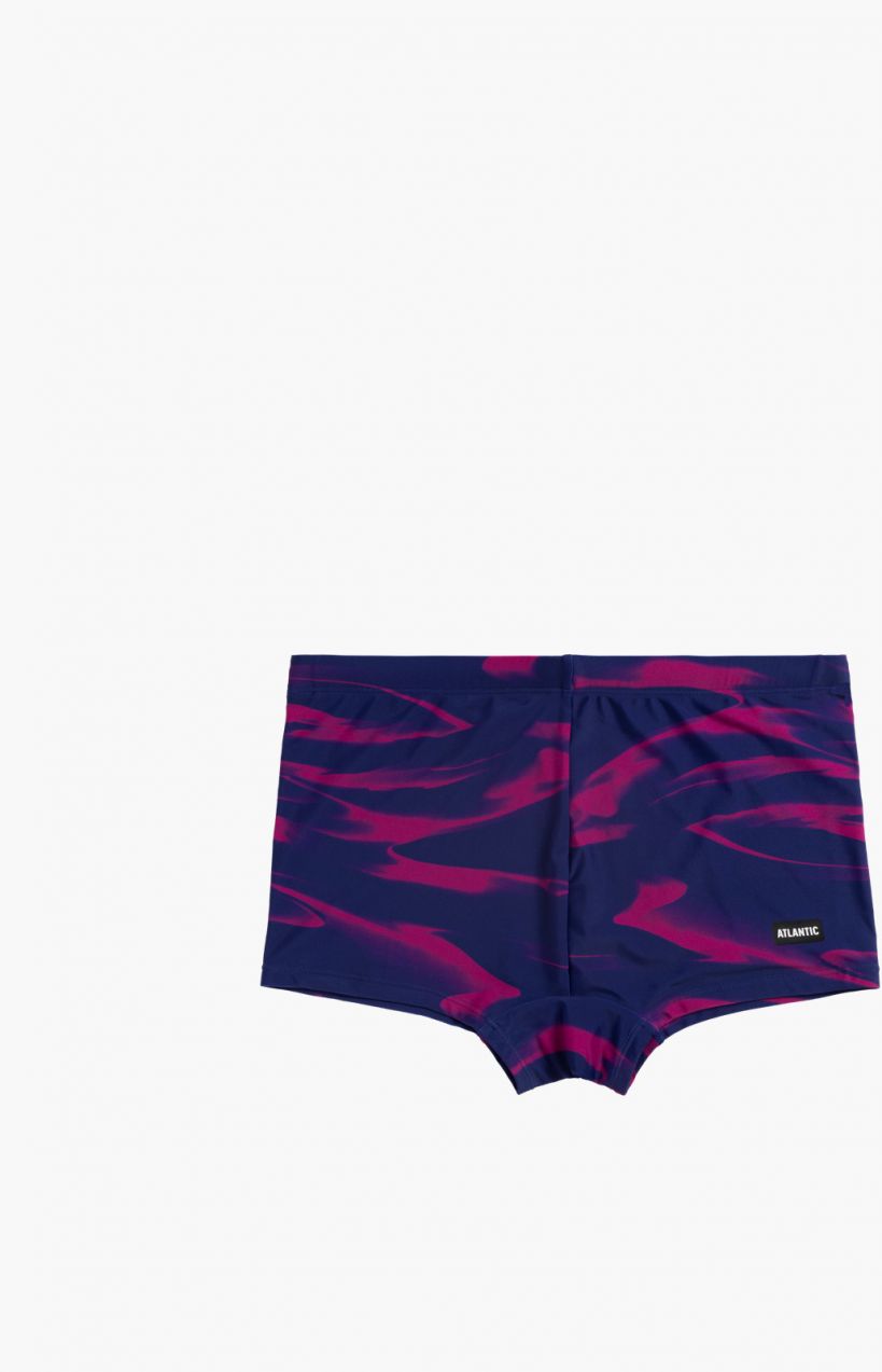 Men's Elastic Swimming Boxers ATLANTIC - Multicolored