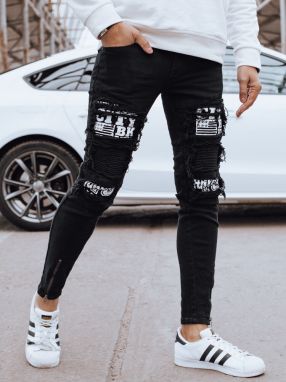 Men's Black Denim Dstreet Pants