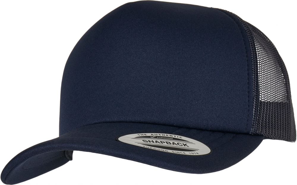 YP Classics® Classic Curved Visor Foam Trucker Cap navy