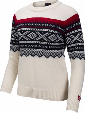 Women's Sweater Ulvang Marius Round Neck Vanilla/Ulang Red