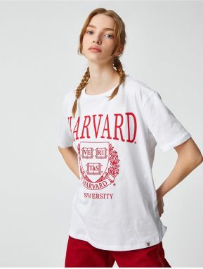 Koton tričko Harvard s potlačou, licencované, s krátkym rukávom a okrúhlym výstrihom.