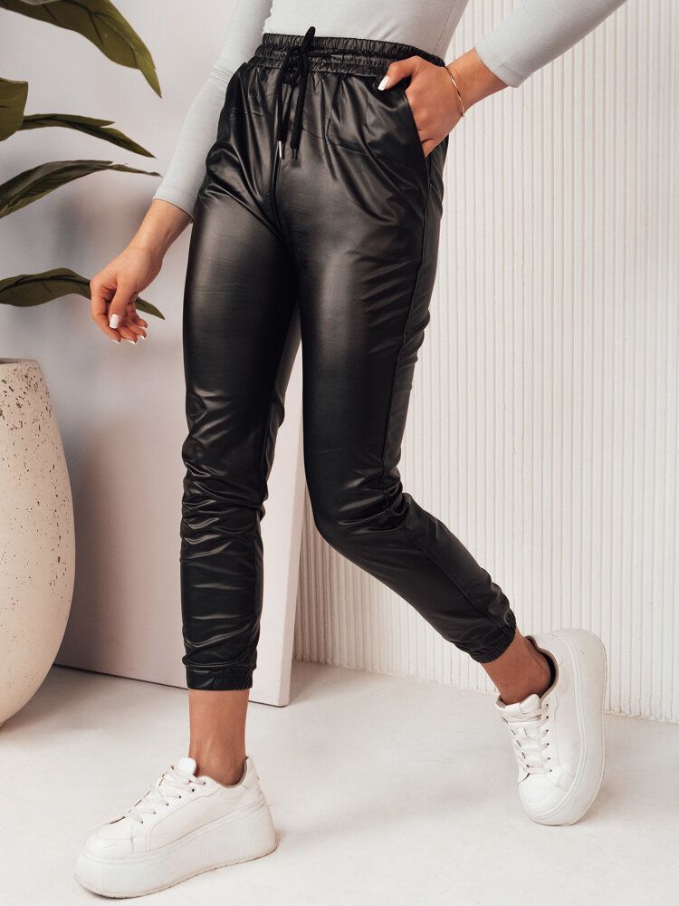 BRIAL Women's Waxed Trousers Black Dstreet