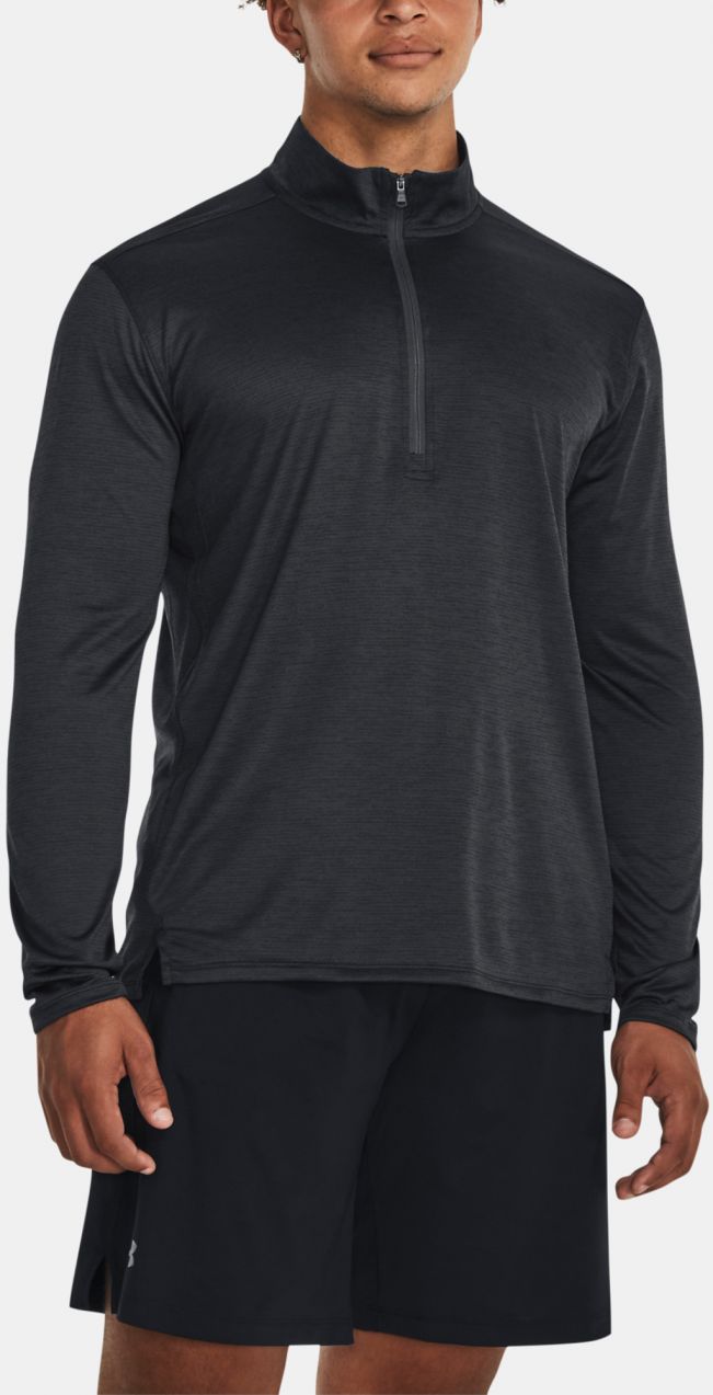 Čierne pánske tričko Under Armour UA Tech Vent 1/2 Zip