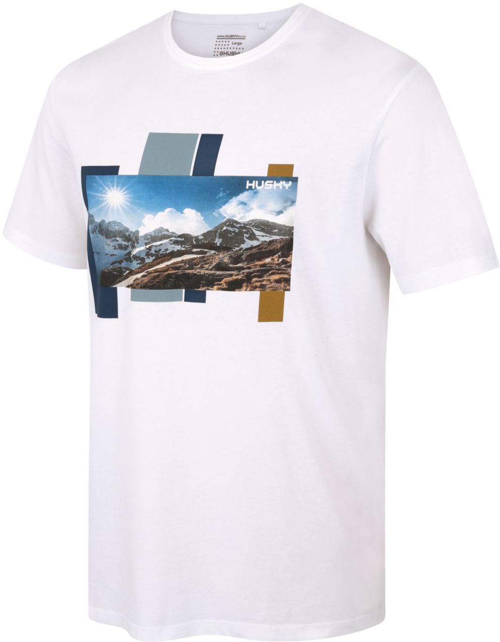 Men's cotton T-shirt HUSKY Tee Skyline M white