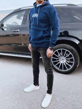 Men's Printed Sweatshirt, Navy Blue Dstreet