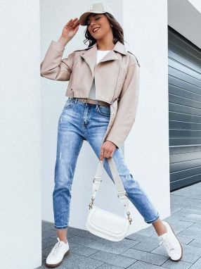 BADEN women's leather jacket beige Dstreet
