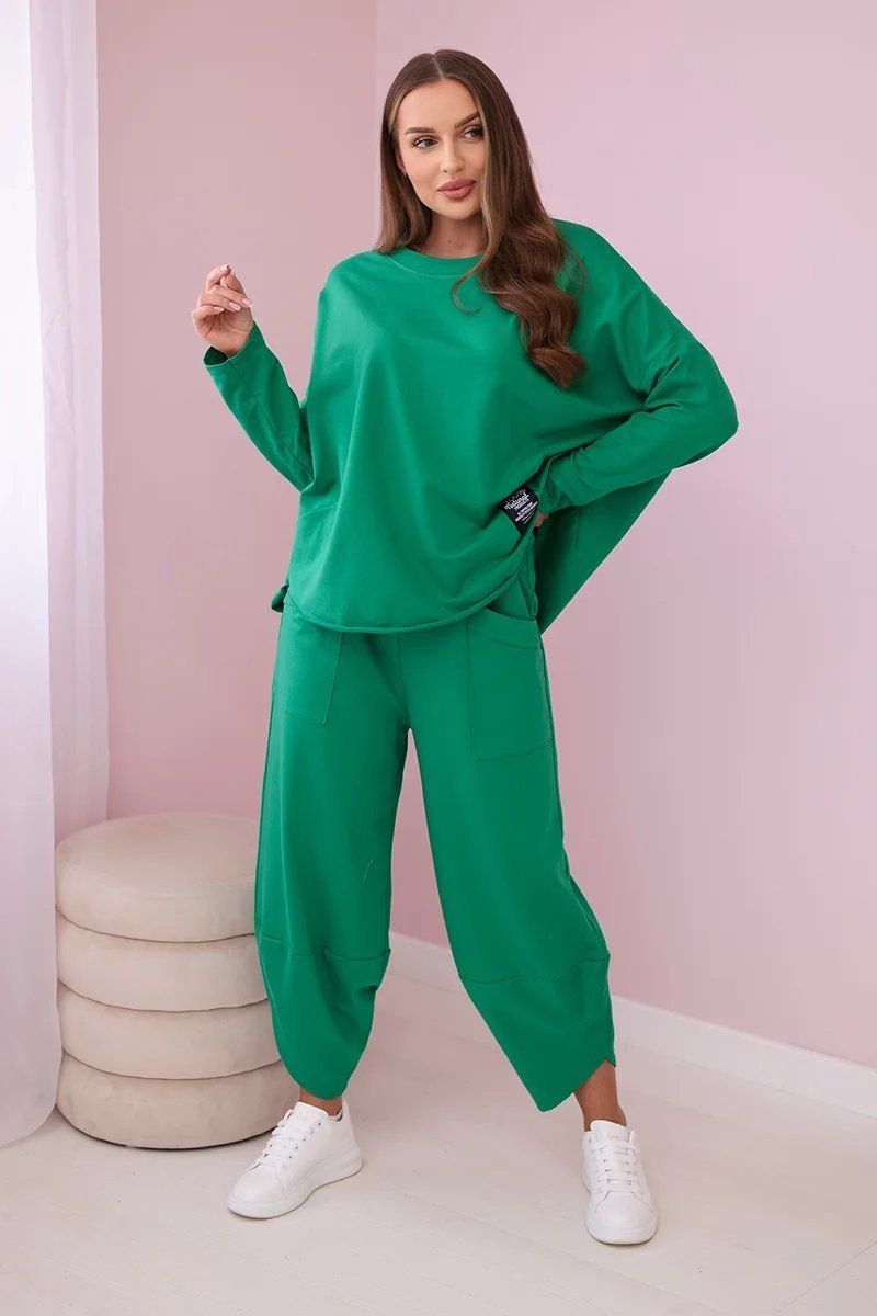 Cotton tracksuit green