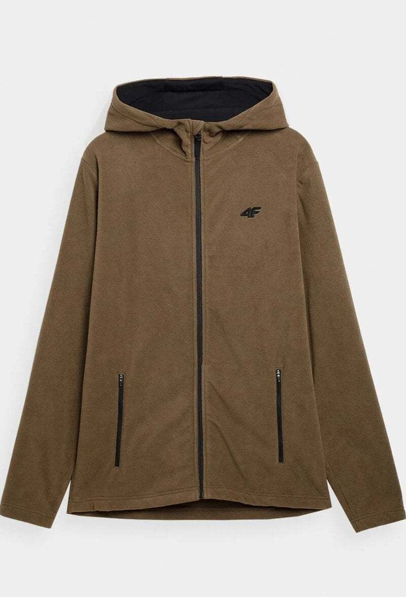 Men's 4F Fleece Hooded 4FAW23TFLEM121-82S Brown