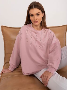 Dusty Pink Asymmetrical Hoodless Sweatshirt