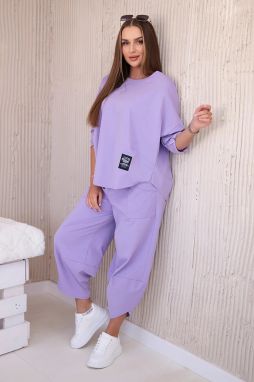 Sweatshirt and pants set punto light purple