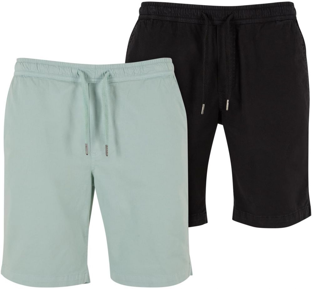 Men's Stretch Twill 2-Pack Shorts - Mint + Black