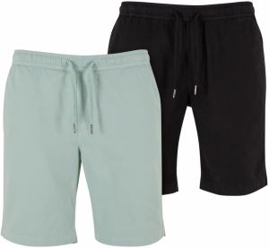 Men's Stretch Twill 2-Pack Shorts - Mint + Black