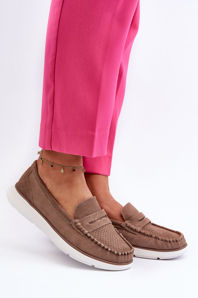 Sergio Leone Brown Suede Platform Loafers