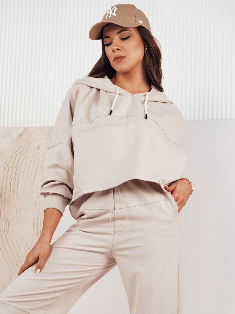 Women's tracksuit BISTAN light beige Dstreet