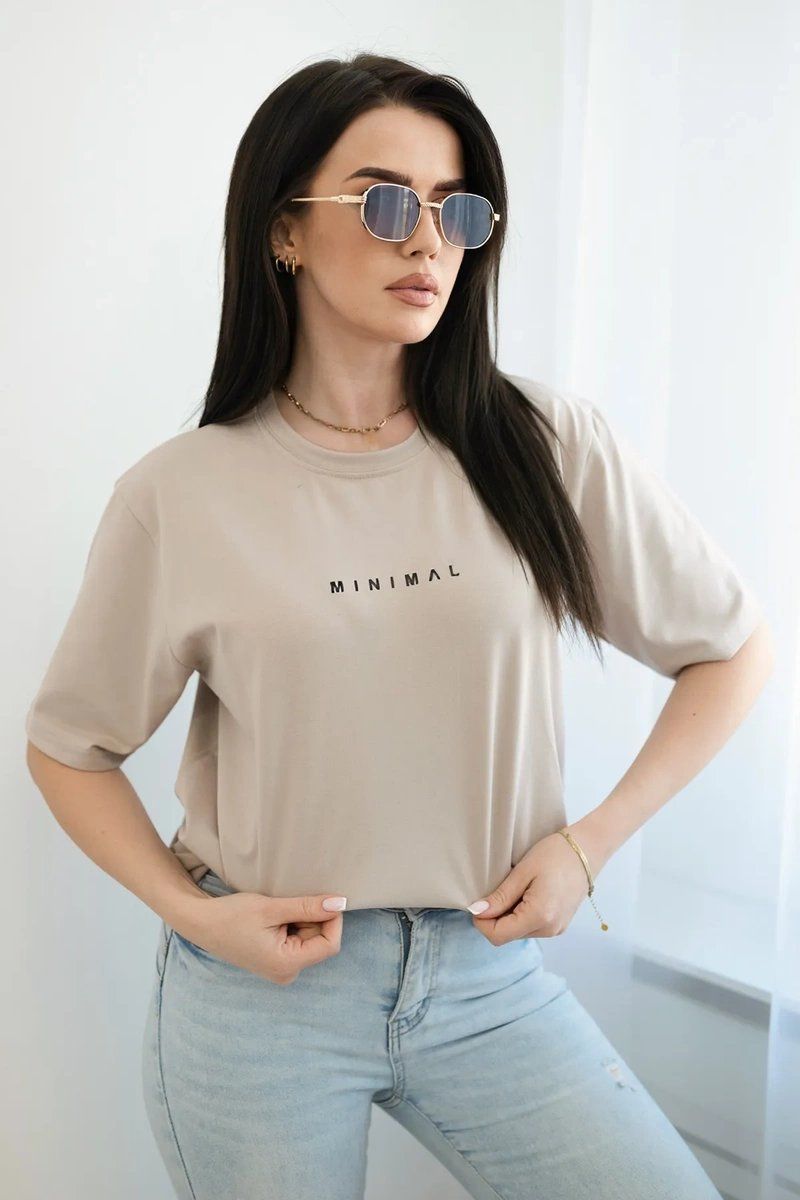 Minimal Cotton Blouse Light Beige