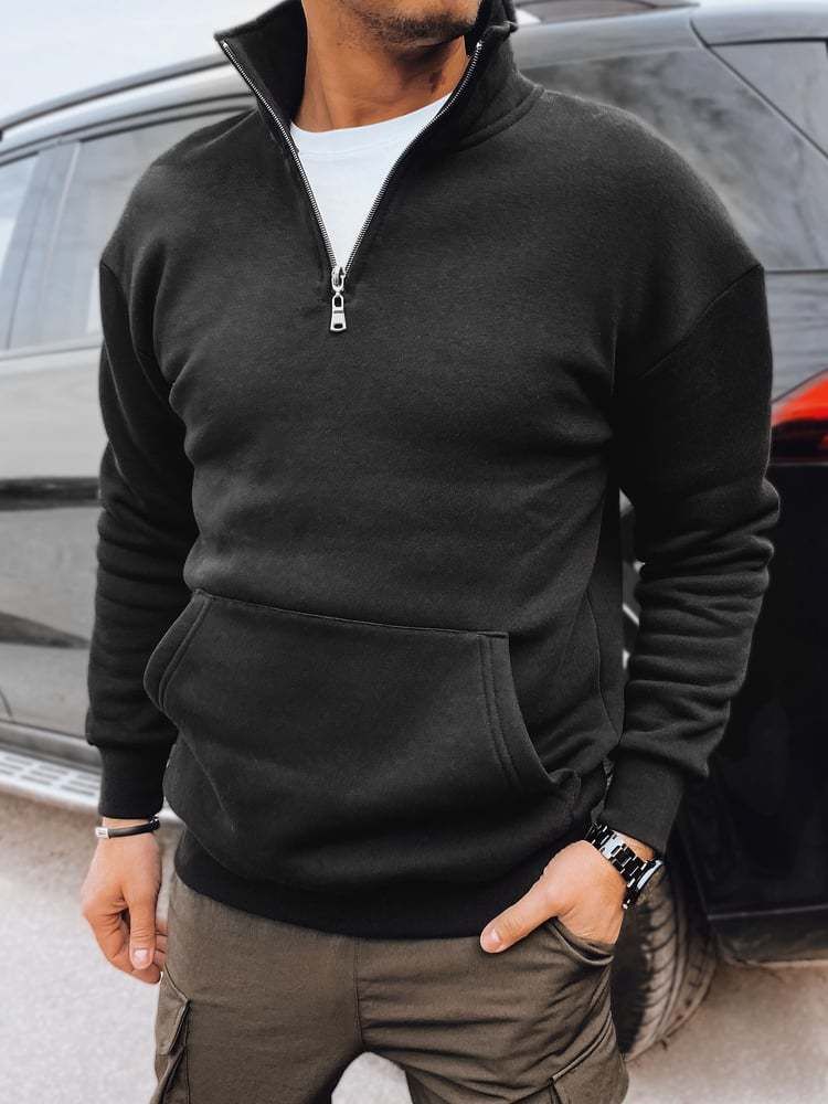 Men's hooded sweatshirt black Dstreet