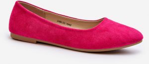 Women's suede ballerinas Fuchsia Kommia
