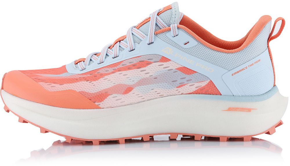 Running shoes with antibacterial insole ALPINE PRO GESE neon salmon