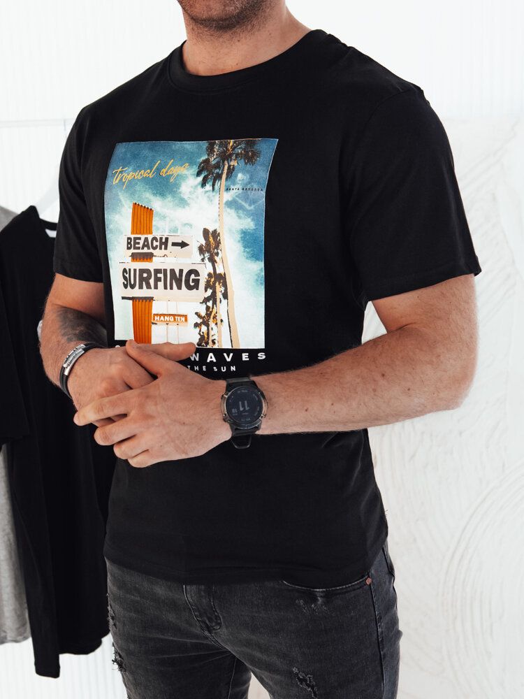 Men's T-shirt with black Dstreet print