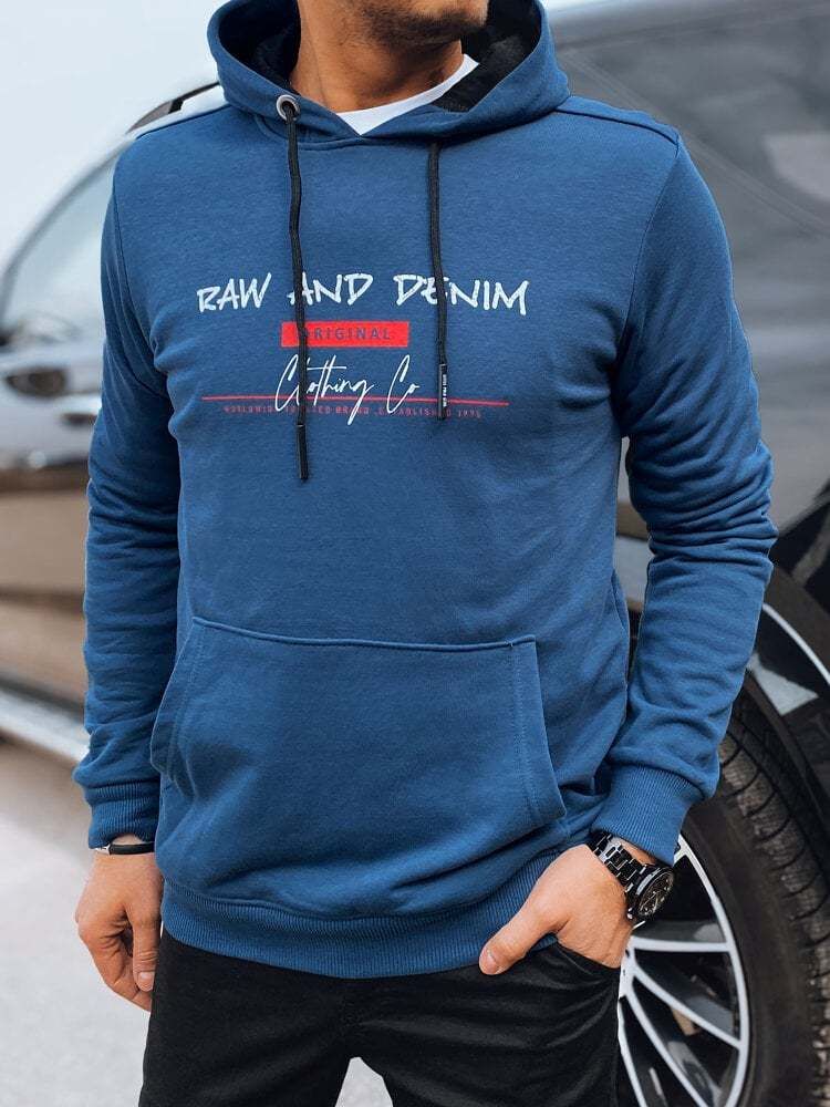 Men's blue sweatshirt with Dstreet print
