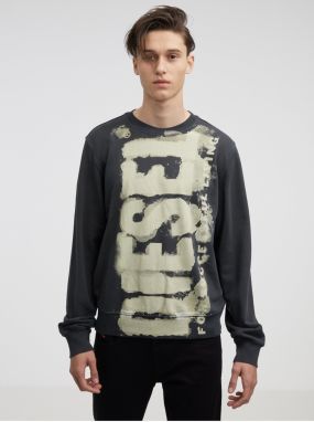 Diesel Mikina - S-GINN-E5 SWEAT-SHIRT sivá