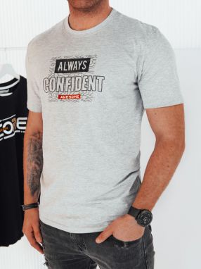 Grey men's T-shirt with Dstreet print