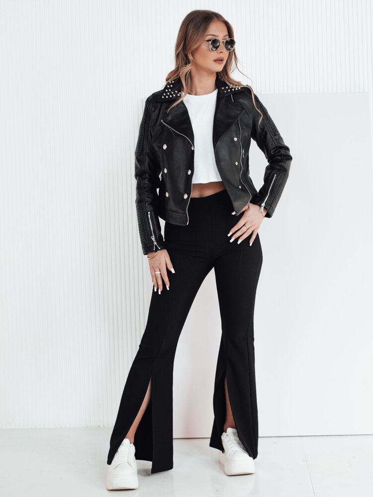 TRUCCO Women's Leather Jacket Black Dstreet