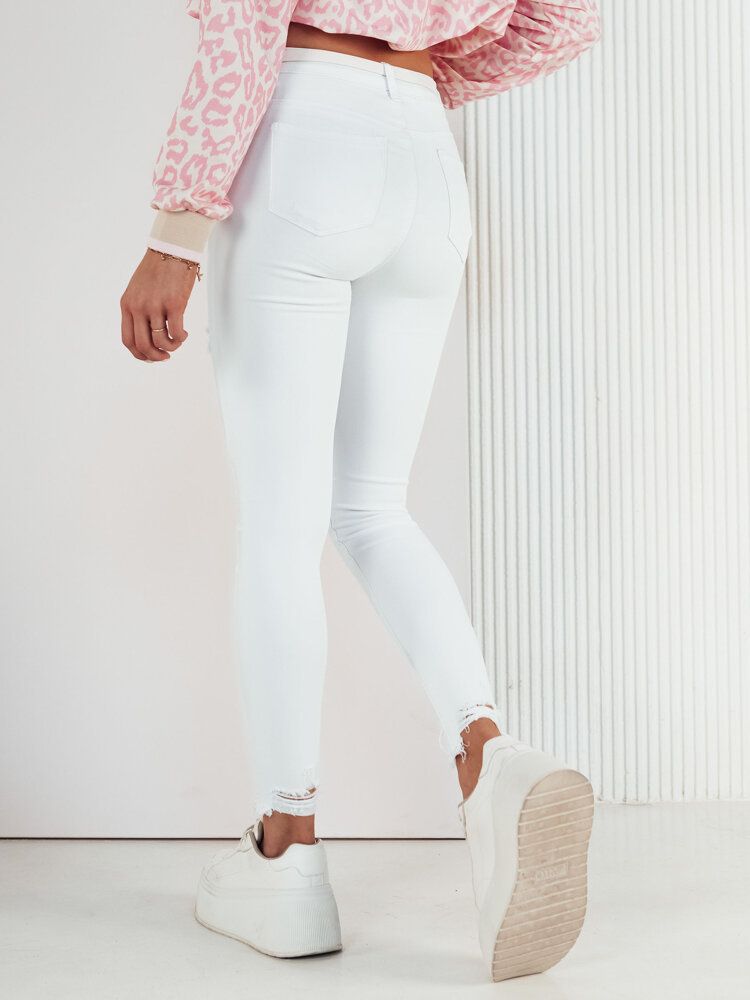 SURIA Women's Denim Trousers White Dstreet