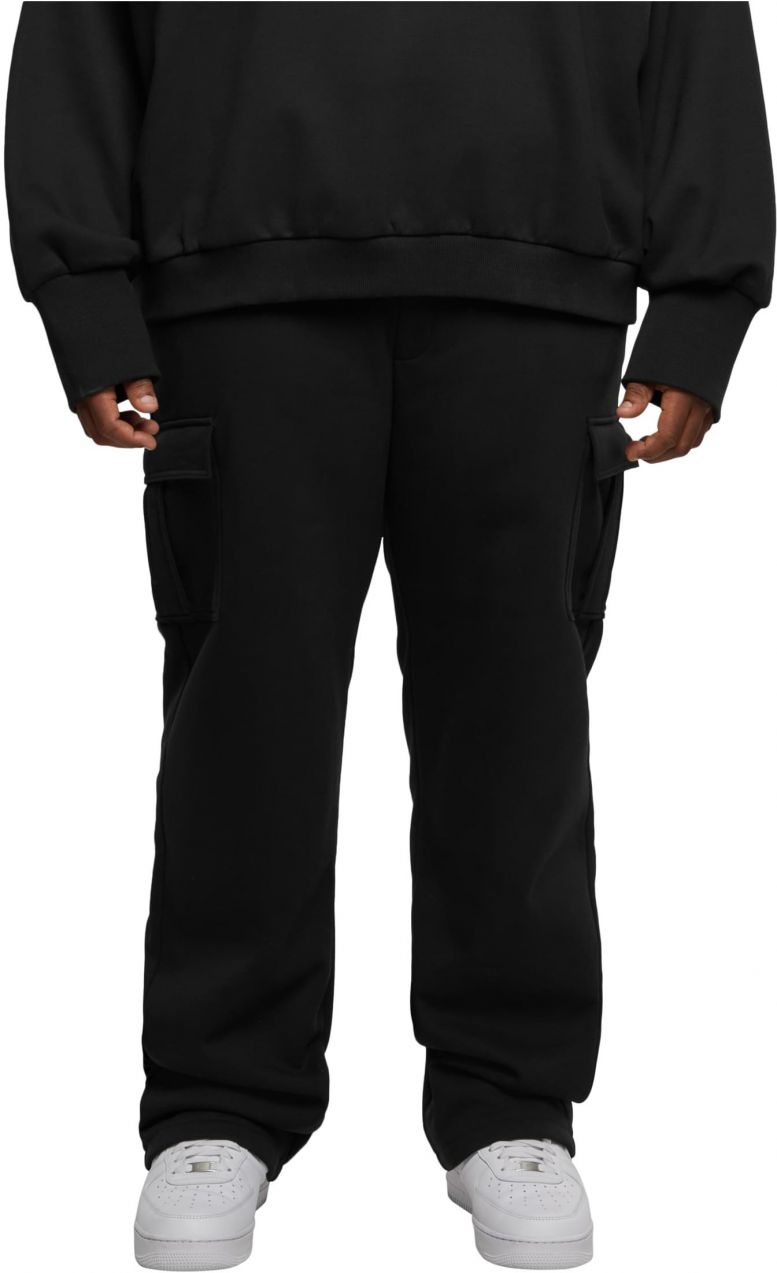Sweatpants Heavy Straight Leg Cargo Black