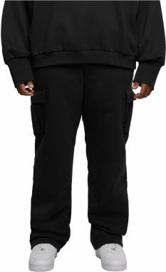 Sweatpants Heavy Straight Leg Cargo Black
