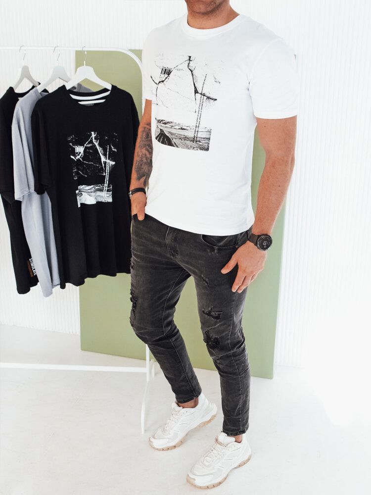 Men's T-shirt with white Dstreet print