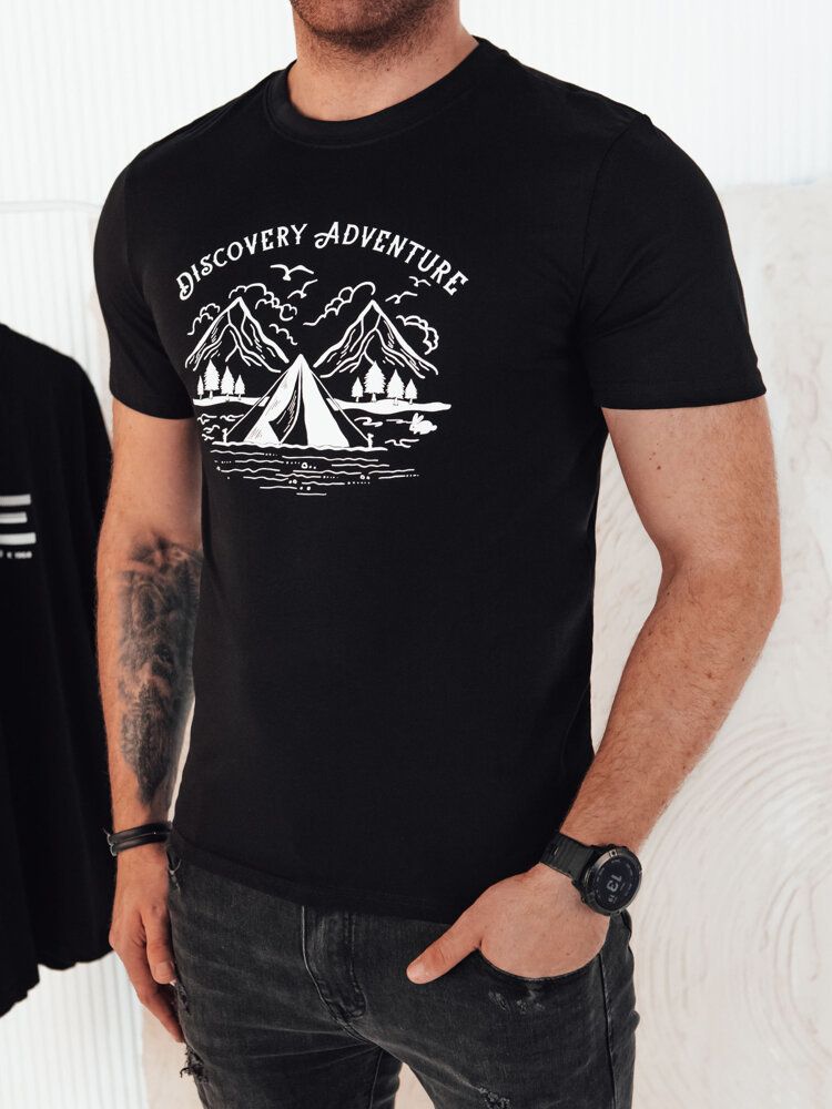 Men's T-shirt with black Dstreet print