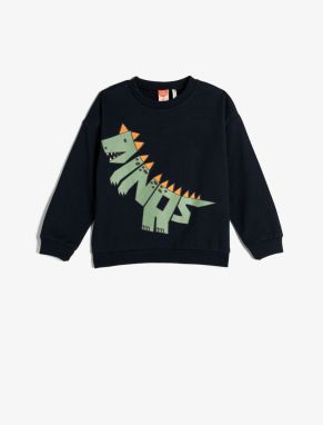 Koton Mikina s potlačou dinosaura a volánovým výstrihom