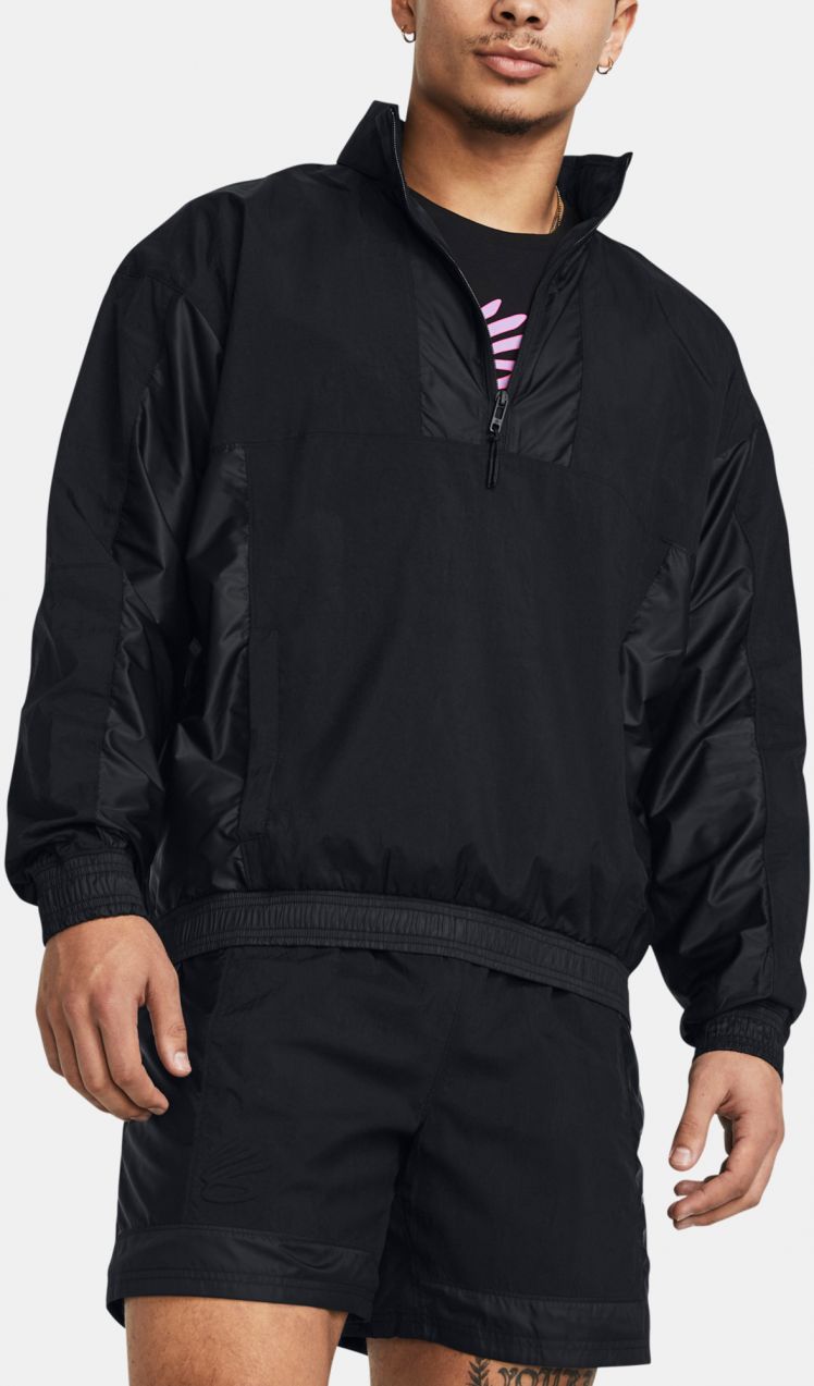 Čierna pánska športová ľahká bunda Under Armour Curry Woven Jacket