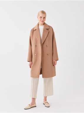 LC Waikiki bunda golier rovný dlhý rukáv oversized lisovaný kabát